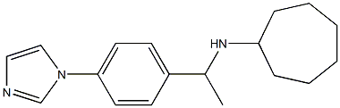 N-{1-[4-(1H-imidazol-1-yl)phenyl]ethyl}cycloheptanamine Structure