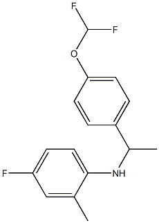 N-{1-[4-(difluoromethoxy)phenyl]ethyl}-4-fluoro-2-methylaniline Structure