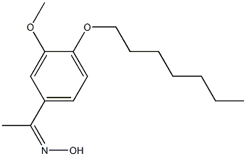 N-{1-[4-(heptyloxy)-3-methoxyphenyl]ethylidene}hydroxylamine,,结构式