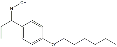 N-{1-[4-(hexyloxy)phenyl]propylidene}hydroxylamine 化学構造式