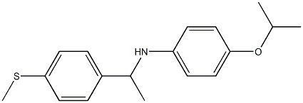 N-{1-[4-(methylsulfanyl)phenyl]ethyl}-4-(propan-2-yloxy)aniline Structure