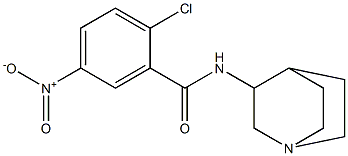 N-{1-azabicyclo[2.2.2]octan-3-yl}-2-chloro-5-nitrobenzamide,,结构式