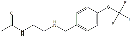 N-{2-[({4-[(trifluoromethyl)sulfanyl]phenyl}methyl)amino]ethyl}acetamide 化学構造式