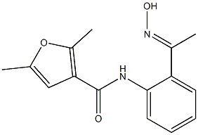 N-{2-[(1E)-N-hydroxyethanimidoyl]phenyl}-2,5-dimethyl-3-furamide Structure