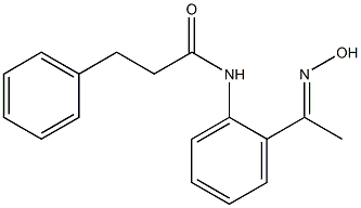 N-{2-[(1E)-N-hydroxyethanimidoyl]phenyl}-3-phenylpropanamide Struktur