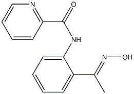 N-{2-[(1E)-N-hydroxyethanimidoyl]phenyl}pyridine-2-carboxamide Struktur