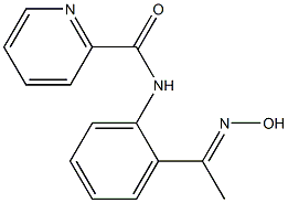 N-{2-[(1E)-N-hydroxyethanimidoyl]phenyl}pyridine-2-carboxamide,,结构式