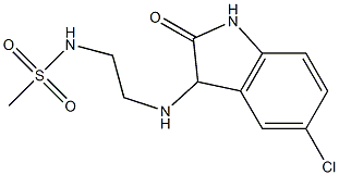 N-{2-[(5-chloro-2-oxo-2,3-dihydro-1H-indol-3-yl)amino]ethyl}methanesulfonamide 化学構造式