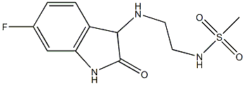 N-{2-[(6-fluoro-2-oxo-2,3-dihydro-1H-indol-3-yl)amino]ethyl}methanesulfonamide 化学構造式