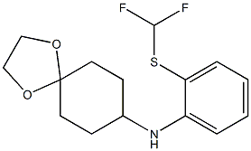 N-{2-[(difluoromethyl)sulfanyl]phenyl}-1,4-dioxaspiro[4.5]decan-8-amine Structure