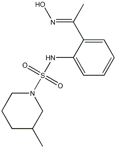 N-{2-[1-(hydroxyimino)ethyl]phenyl}-3-methylpiperidine-1-sulfonamide Struktur