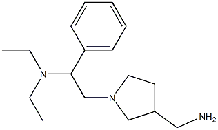 N-{2-[3-(aminomethyl)pyrrolidin-1-yl]-1-phenylethyl}-N,N-diethylamine 结构式