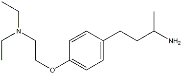 N-{2-[4-(3-aminobutyl)phenoxy]ethyl}-N,N-diethylamine Structure