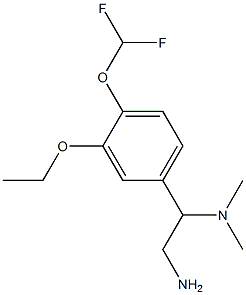 N-{2-amino-1-[4-(difluoromethoxy)-3-ethoxyphenyl]ethyl}-N,N-dimethylamine,,结构式