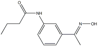 N-{3-[(1E)-N-hydroxyethanimidoyl]phenyl}butanamide Structure