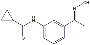 N-{3-[(1E)-N-hydroxyethanimidoyl]phenyl}cyclopropanecarboxamide 化学構造式