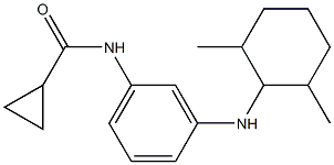 N-{3-[(2,6-dimethylcyclohexyl)amino]phenyl}cyclopropanecarboxamide Struktur