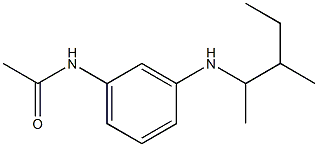 N-{3-[(3-methylpentan-2-yl)amino]phenyl}acetamide,,结构式