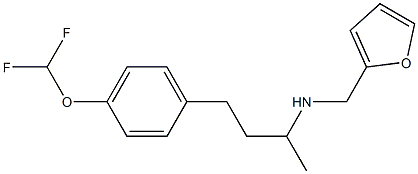 N-{3-[4-(difluoromethoxy)phenyl]-1-methylpropyl}-N-(2-furylmethyl)amine Struktur