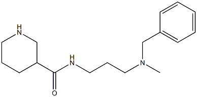 N-{3-[benzyl(methyl)amino]propyl}piperidine-3-carboxamide Structure