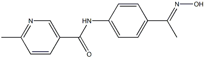 N-{4-[(1E)-N-hydroxyethanimidoyl]phenyl}-6-methylnicotinamide 结构式