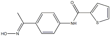 N-{4-[(1E)-N-hydroxyethanimidoyl]phenyl}thiophene-2-carboxamide 结构式