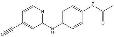 N-{4-[(4-cyanopyridin-2-yl)amino]phenyl}acetamide 结构式