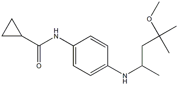 N-{4-[(4-methoxy-4-methylpentan-2-yl)amino]phenyl}cyclopropanecarboxamide,,结构式