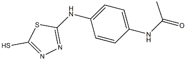 N-{4-[(5-sulfanyl-1,3,4-thiadiazol-2-yl)amino]phenyl}acetamide,,结构式