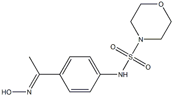 N-{4-[1-(hydroxyimino)ethyl]phenyl}morpholine-4-sulfonamide,,结构式