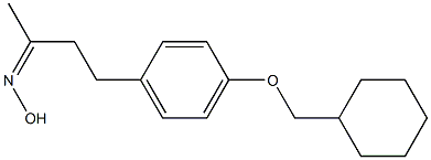 N-{4-[4-(cyclohexylmethoxy)phenyl]butan-2-ylidene}hydroxylamine Struktur