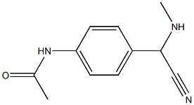 N-{4-[cyano(methylamino)methyl]phenyl}acetamide 化学構造式