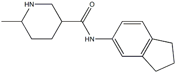 N-2,3-dihydro-1H-inden-5-yl-6-methylpiperidine-3-carboxamide,,结构式