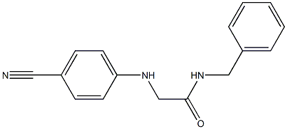 N-benzyl-2-[(4-cyanophenyl)amino]acetamide Struktur