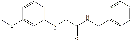 N-benzyl-2-{[3-(methylsulfanyl)phenyl]amino}acetamide 化学構造式