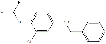 N-benzyl-3-chloro-4-(difluoromethoxy)aniline Struktur