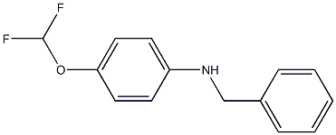 N-benzyl-4-(difluoromethoxy)aniline 化学構造式