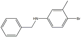 N-benzyl-4-bromo-3-methylaniline 化学構造式