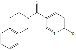 N-benzyl-6-chloro-N-(propan-2-yl)pyridine-3-carboxamide 化学構造式