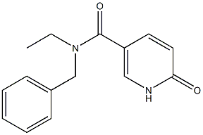 N-benzyl-N-ethyl-6-oxo-1,6-dihydropyridine-3-carboxamide,,结构式