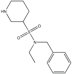 N-benzyl-N-ethylpiperidine-3-sulfonamide 化学構造式