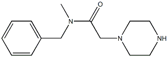 N-benzyl-N-methyl-2-(piperazin-1-yl)acetamide 化学構造式