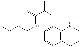 N-butyl-2-(1,2,3,4-tetrahydroquinolin-8-yloxy)propanamide Struktur