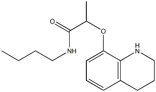 N-butyl-2-(1,2,3,4-tetrahydroquinolin-8-yloxy)propanamide 结构式