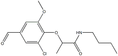 N-butyl-2-(2-chloro-4-formyl-6-methoxyphenoxy)propanamide