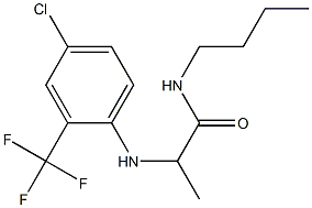N-butyl-2-{[4-chloro-2-(trifluoromethyl)phenyl]amino}propanamide Struktur
