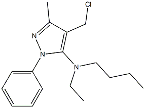 N-butyl-4-(chloromethyl)-N-ethyl-3-methyl-1-phenyl-1H-pyrazol-5-amine Structure