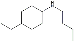 N-butyl-4-ethylcyclohexan-1-amine 化学構造式