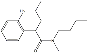 N-butyl-N,2-dimethyl-1,2,3,4-tetrahydroquinoline-4-carboxamide,,结构式
