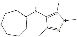 N-cycloheptyl-1,3,5-trimethyl-1H-pyrazol-4-amine 结构式